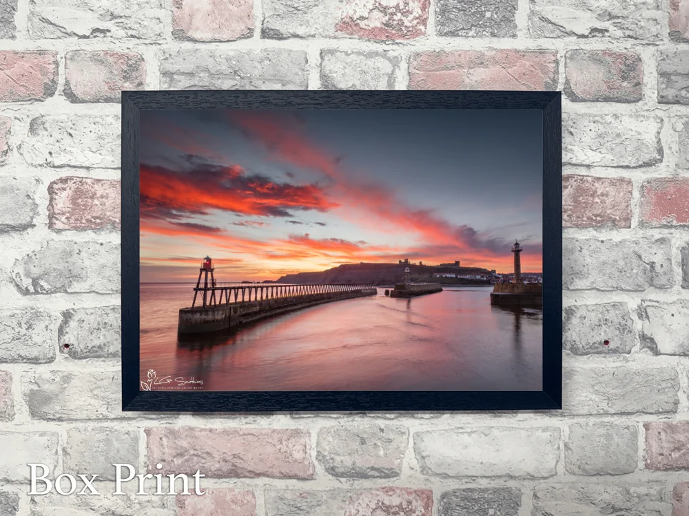 Whitby Winter Dawn 4 Whitby Winter Dawn - Landscape-Box-Print