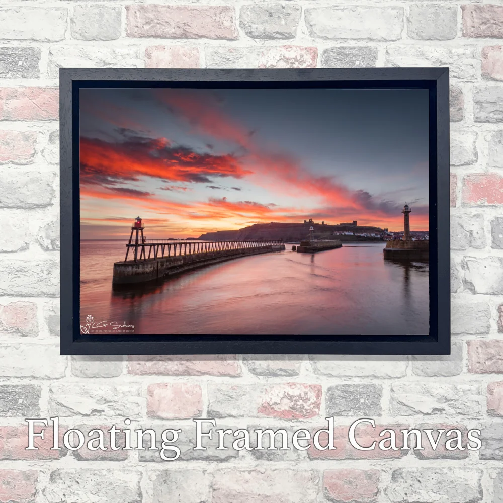 Whitby Winter Dawn 3 Whitby Winter Dawn - Landscape-Float-Frame-Canvas