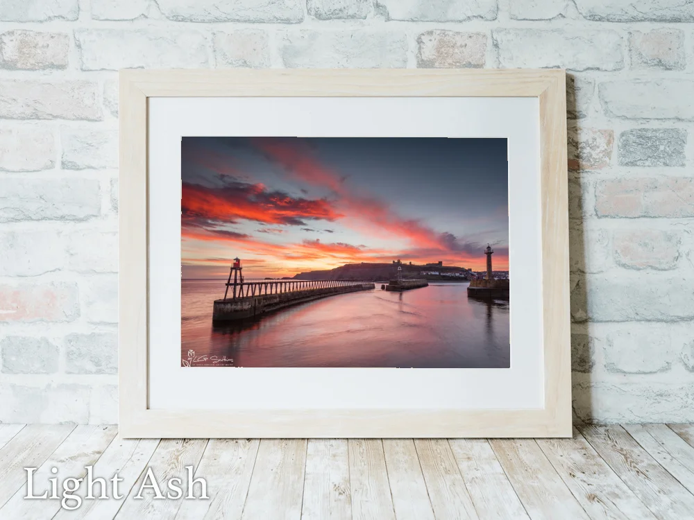 Whitby Winter Dawn 5 Whitby Winter Dawn - Light-Ash-Landscape-Frame