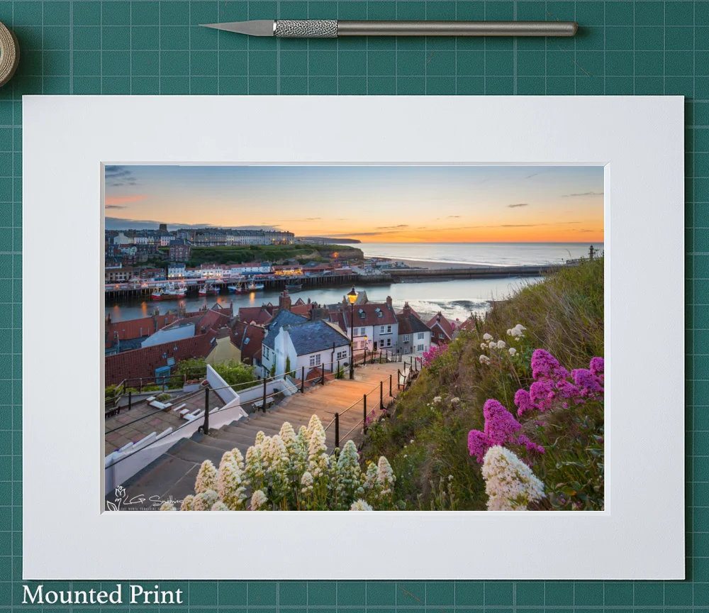 Whitby’s 199 Steps 2 Whitby’s 199 Steps - Landscape-Mounted-Print