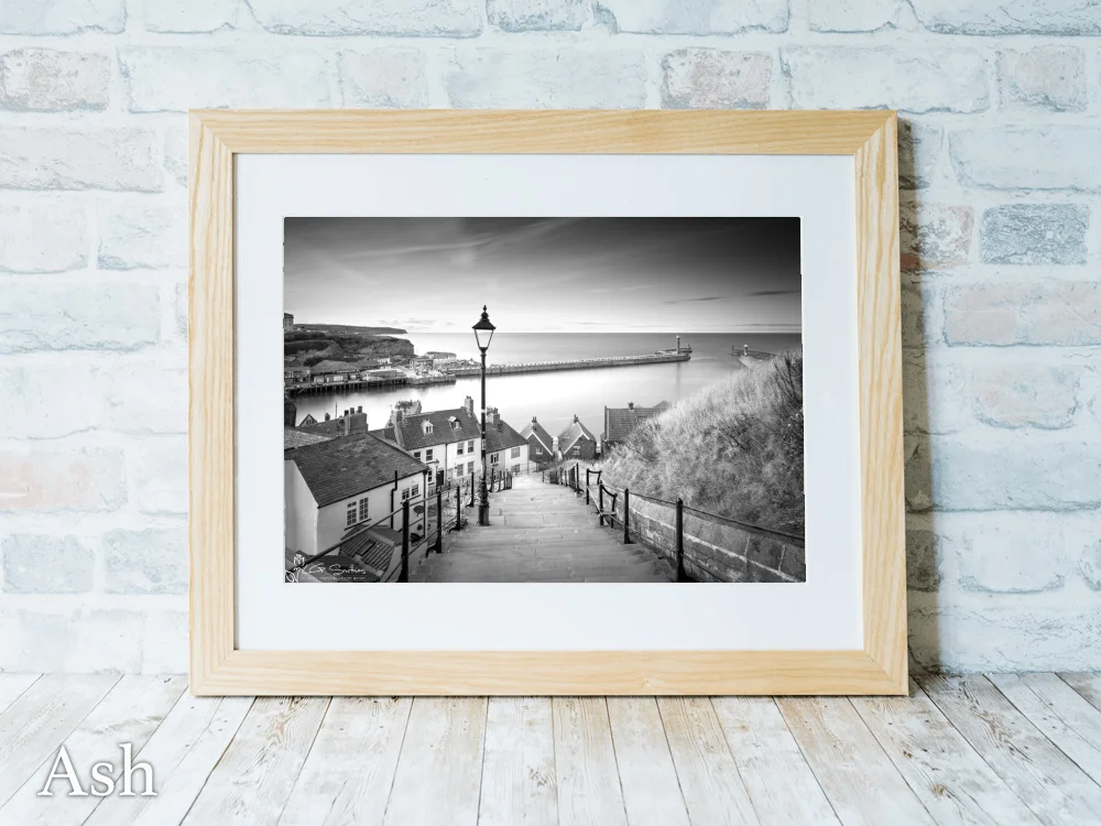 Whitby’s 199 Steps To The Abbey Black And White 7 Whitby’s 199 Steps To The Abbey Black And White - Ash-Landscape-Frame