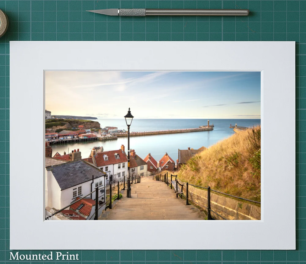 Whitby's 199 Steps To The Abbey 2 Whitby's 199 Steps To The Abbey - Landscape-Mounted-Print