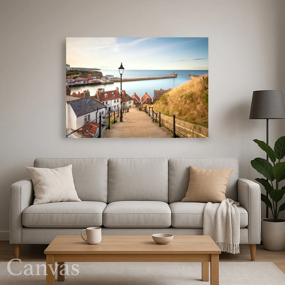 Whitby's 199 Steps To The Abbey 8 Whitby's 199 Steps To The Abbey - Wall-art-for-living-room-landscape
