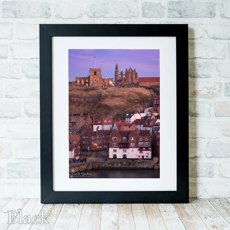 Whitby’s St Helen's Steps And Abbey 3 Whitby’s St Helen's Steps And Abbey - Black-Portrait-Frame