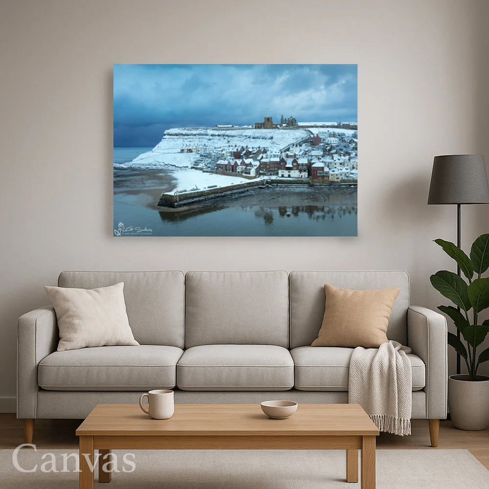 Whitby’s Tate Hill In The Snow 8 Whitby’s Tate Hill In The Snow - Wall-art-for-living-room-landscape