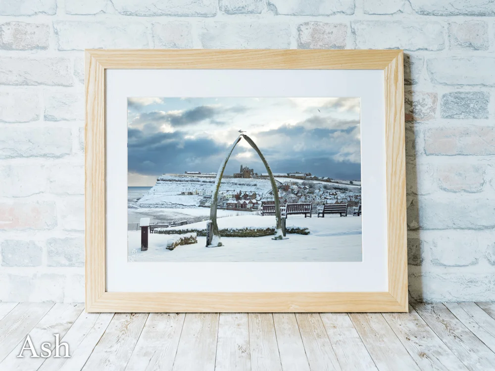 Whitby’s Whalebones And Abbey After Snowfall 7 Whitby’s Whalebones And Abbey After Snowfall - Ash-Landscape-Frame