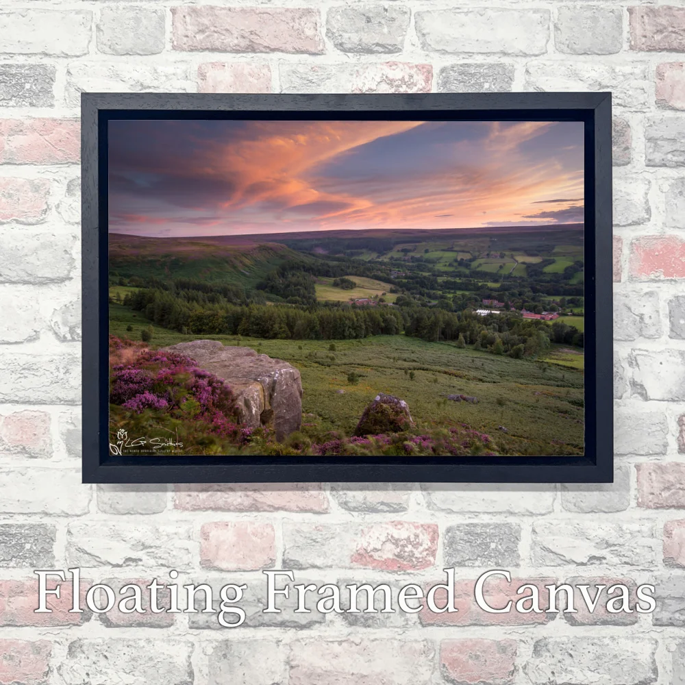 Windswept Botton Village 3 Windswept Botton Village - Landscape-Float-Frame-Canvas
