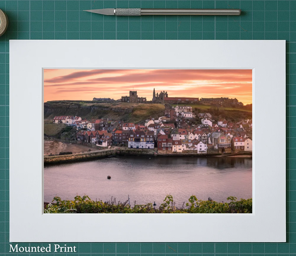 Winter Sunrise Over East Whitby 2 Winter Sunrise Over East Whitby - Landscape-Mounted-Print