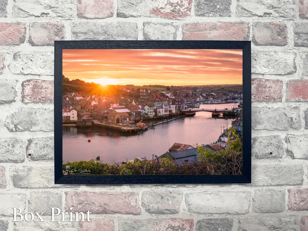 Winter Sunrise Over Whitby's Swing Bridge 4 Winter Sunrise Over Whitby's Swing Bridge - Landscape-Box-Print