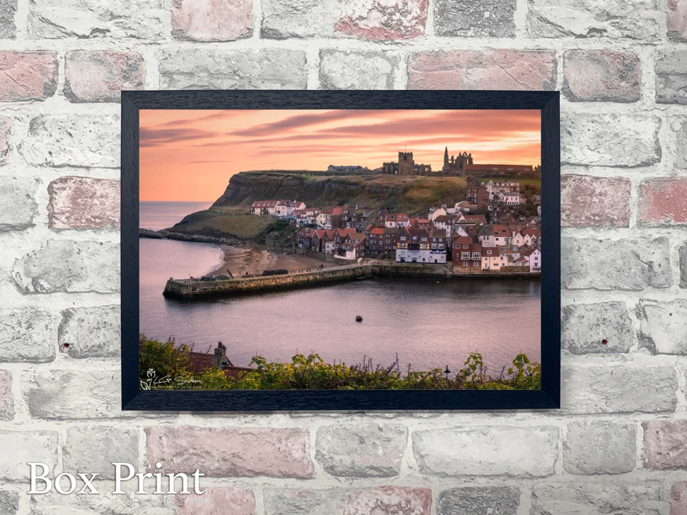 Winter Sunrise Over Whitby's Tate Hill 4 Winter Sunrise Over Whitby's Tate Hill - Landscape-Box-Print