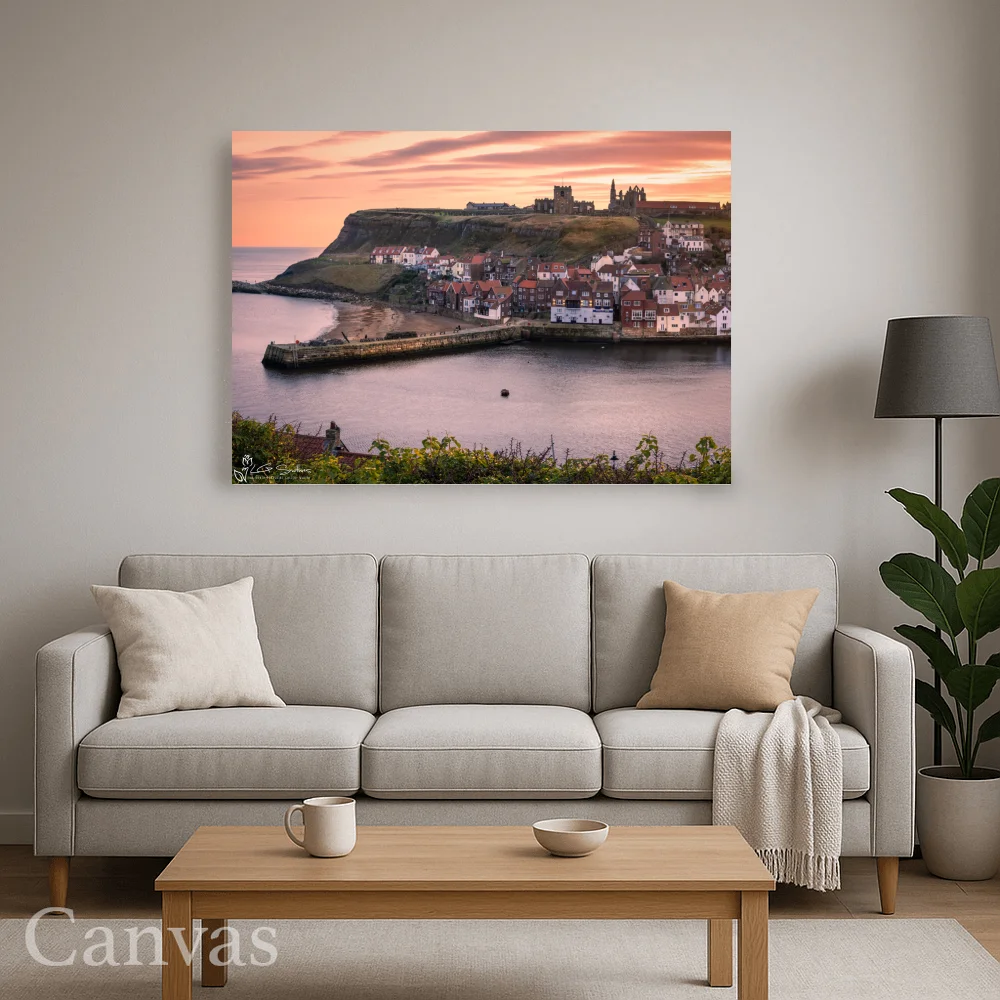 Winter Sunrise Over Whitby's Tate Hill 8 Winter Sunrise Over Whitby's Tate Hill - Wall-art-for-living-room-landscape