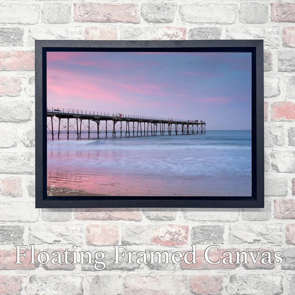 Winters Evening At Saltburn By The Sea 3 Winters Evening At Saltburn By The Sea - Landscape-Float-Frame-Canvas