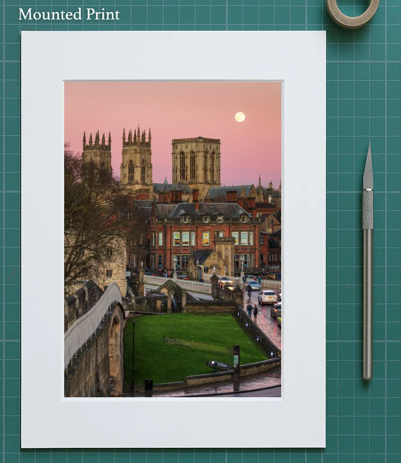 Wolf Moon Over York Minster 5 Wolf Moon Over York Minster - Mounted-Print-Portrait
