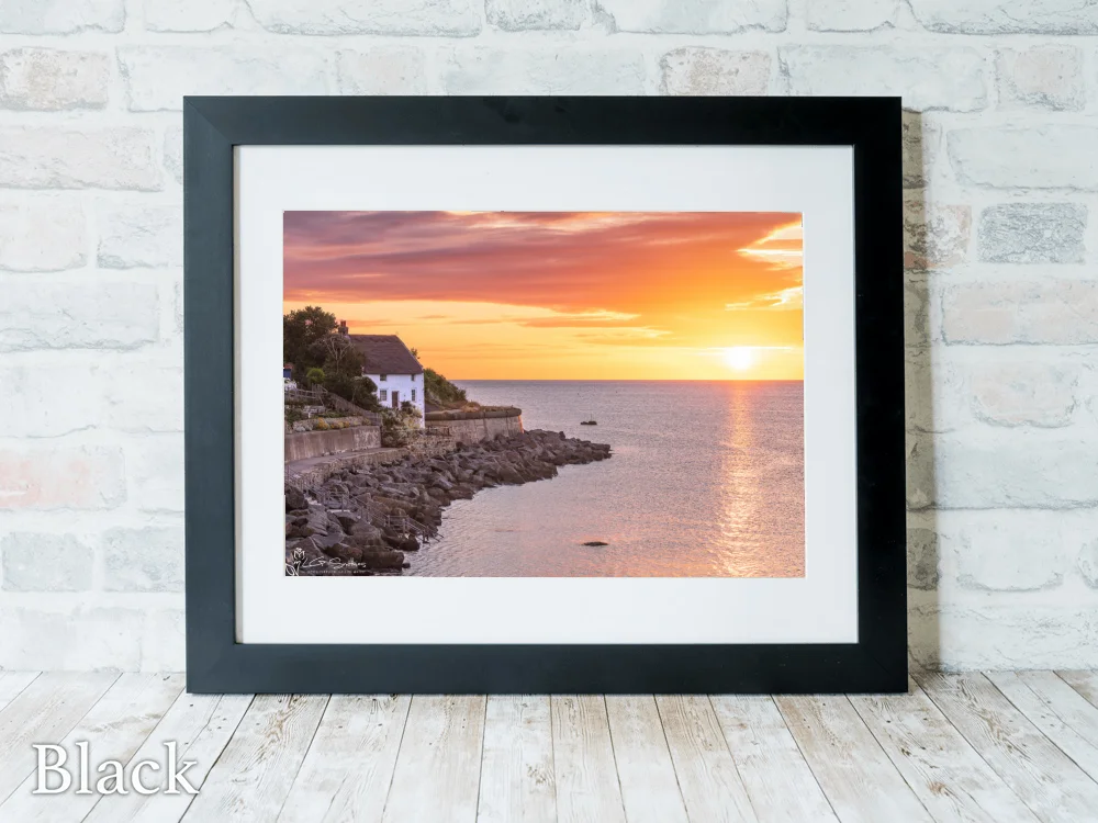 Yorkshire Coast Sunrise At Runswick Bay 6 Yorkshire Coast Sunrise At Runswick Bay - Black-Landscape-Frame