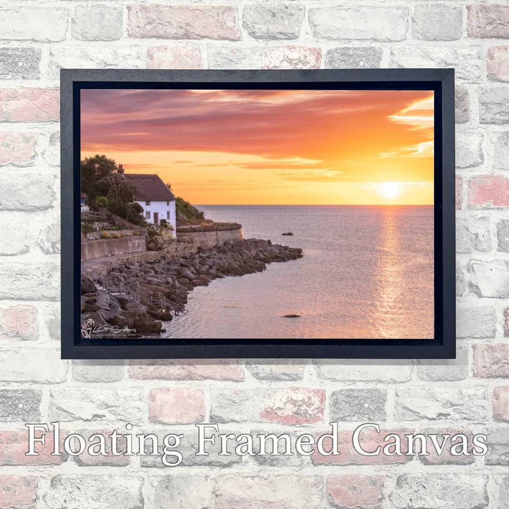 Yorkshire Coast Sunrise At Runswick Bay 3 Yorkshire Coast Sunrise At Runswick Bay - Landscape-Float-Frame-Canvas