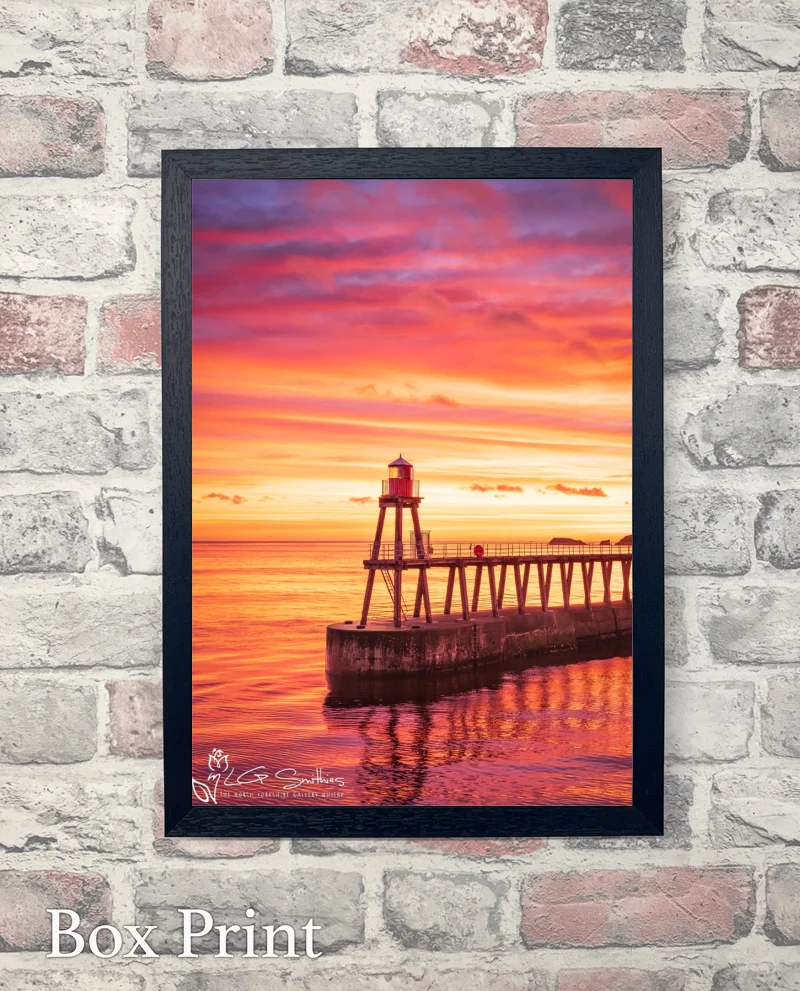 Yorkshire Coast Sunrise At Whitby 6 Yorkshire Coast Sunrise At Whitby - Box-Print-Portrait