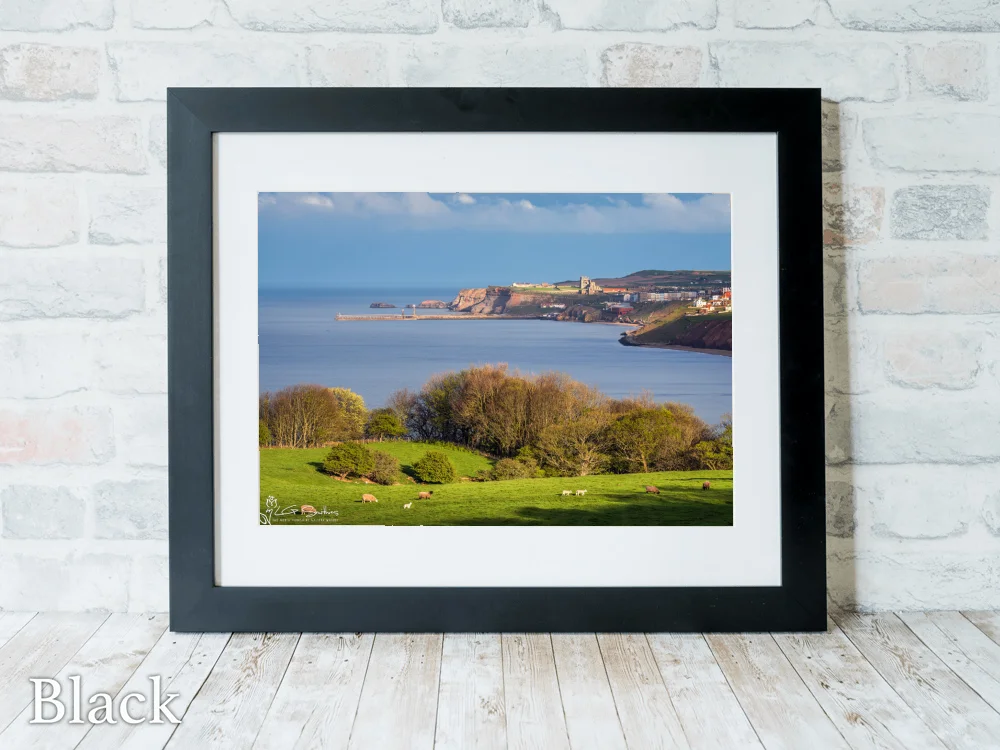 Yorkshire Coast Whitby UK 6 Yorkshire Coast Whitby UK - Black-Landscape-Frame