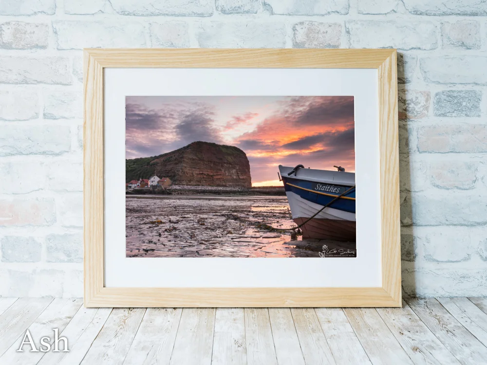 Yorkshire Cobbles In Staithes Harbour 7 Yorkshire Cobbles In Staithes Harbour - Ash-Landscape-Frame