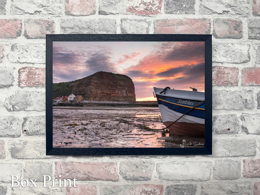 Yorkshire Cobbles In Staithes Harbour 4 Yorkshire Cobbles In Staithes Harbour - Landscape-Box-Print