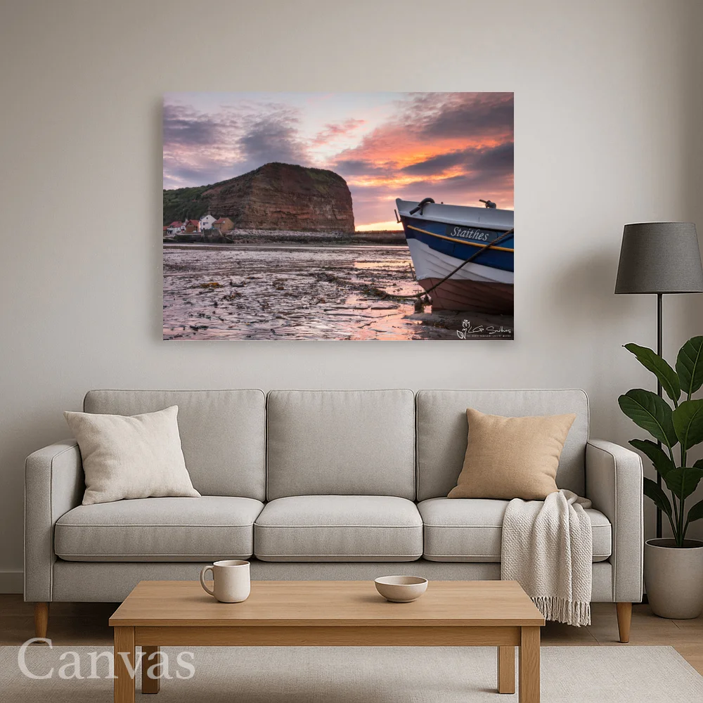 Yorkshire Cobbles In Staithes Harbour 8 Yorkshire Cobbles In Staithes Harbour - Wall-art-for-living-room-landscape