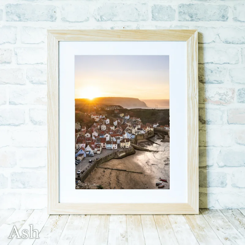 Yorkshire Staithes 4 Yorkshire Staithes - Ash-Portrait-Frame