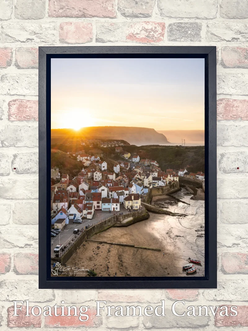Yorkshire Staithes 7 Yorkshire Staithes - Float-Frame-Canvas-Portrait