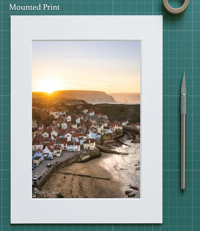 Yorkshire Staithes 5 Yorkshire Staithes - Mounted-Print-Portrait